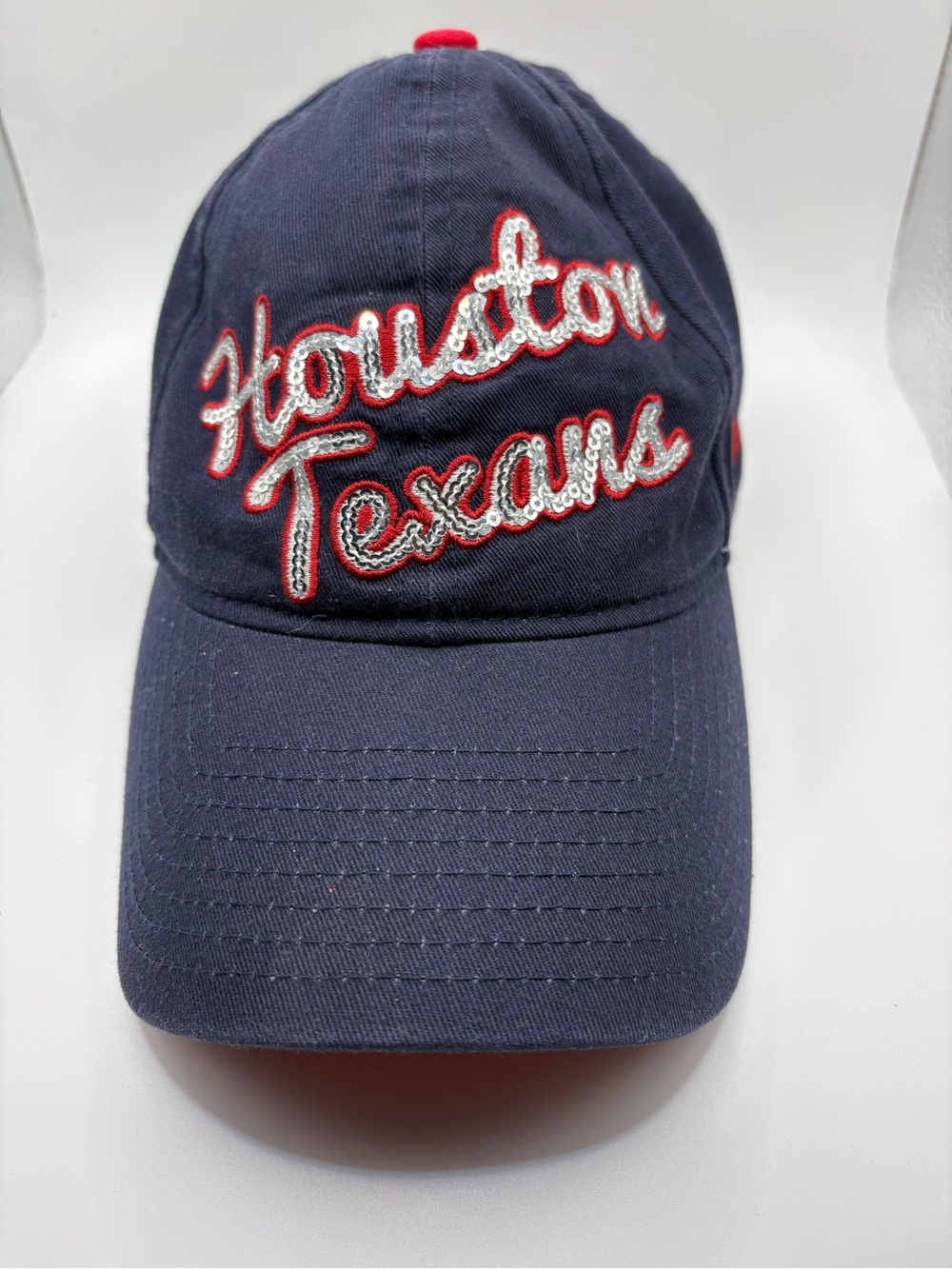 Houston Texans New Era Sequin Script Hat Adjustable Womens NFL Cap